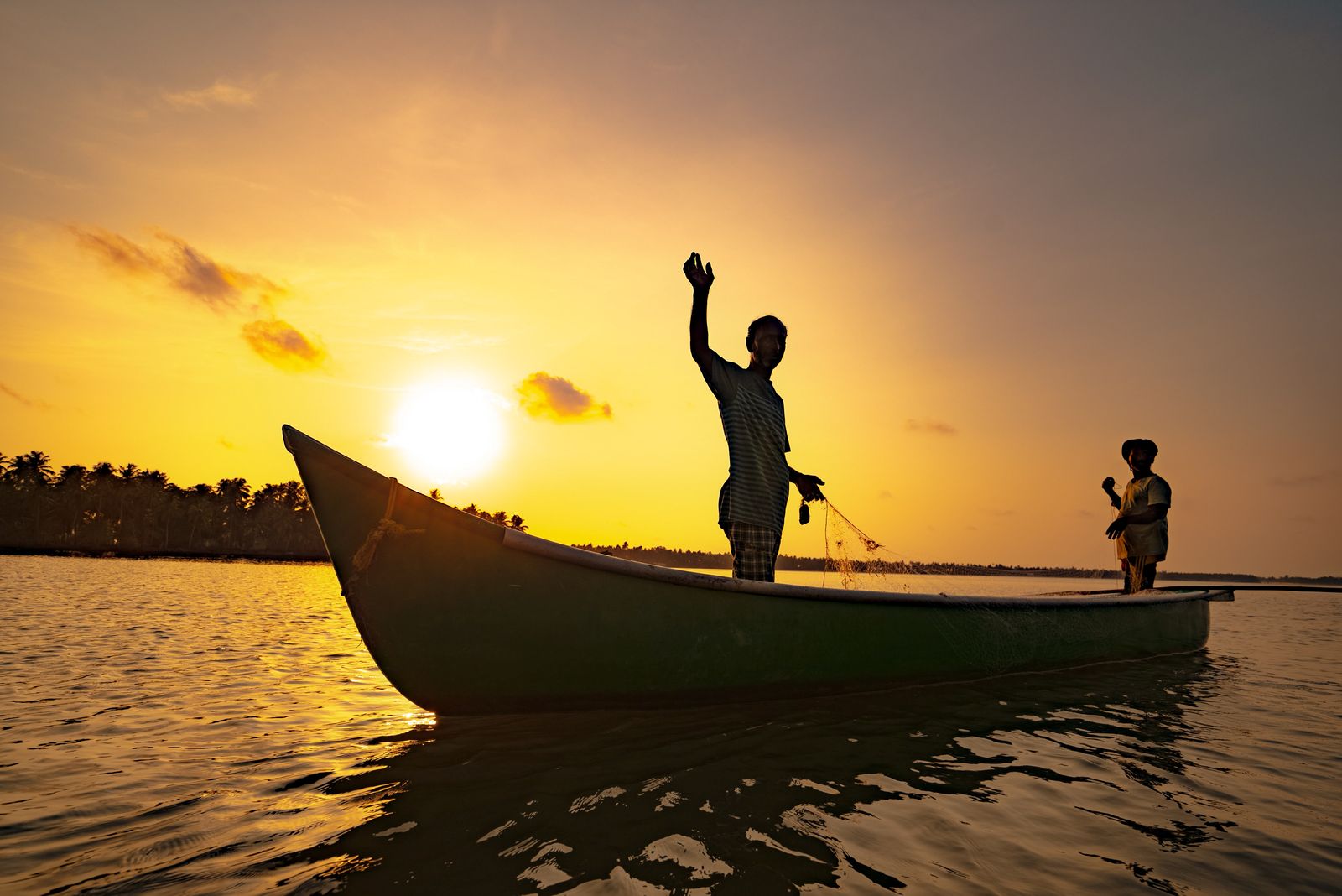 Fishermen at Sunset
